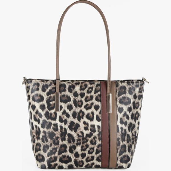 borse a spalla Solada grigio animalier