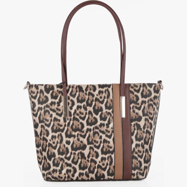 borse a spalla Solada marrone animalier