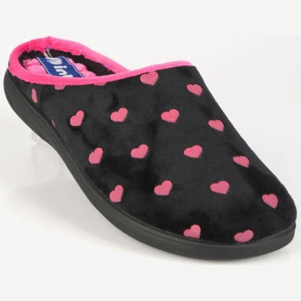 pantofole Inblu nero con stampe