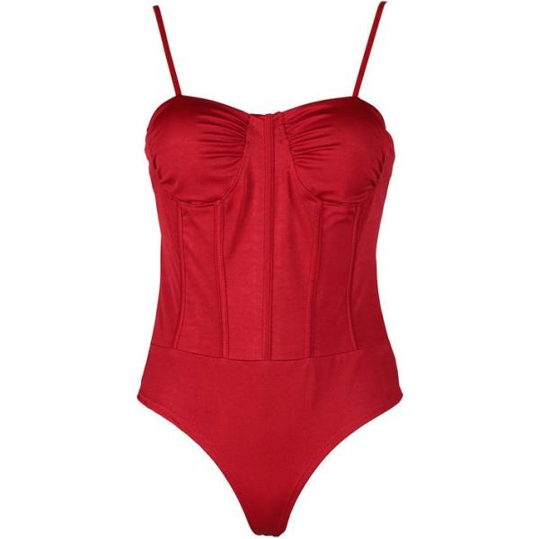 body Hdl Milano rosso tinta unita