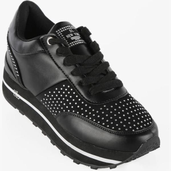 sneakers Saralòpez nero tinta unita