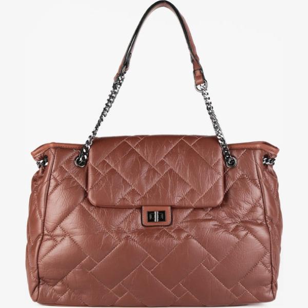 borse a spalla Solada marrone tinta unita