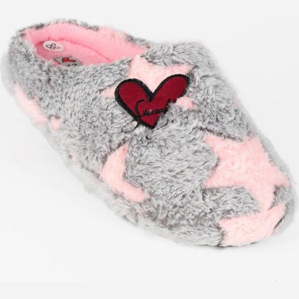 pantofole Sweet Years grigio con stampe