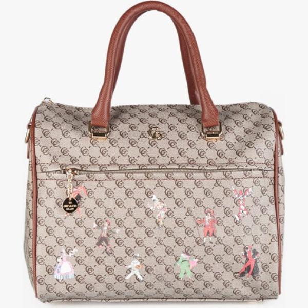 borse a mano Gio&Co viola con stampe
