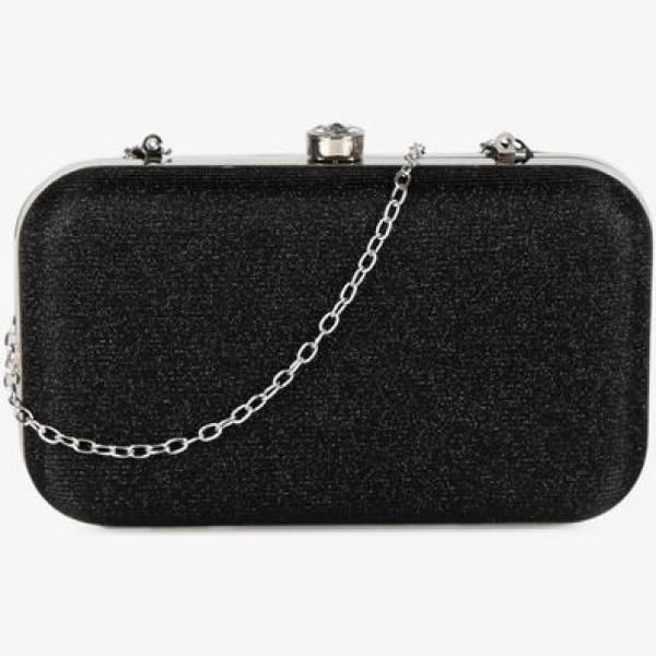 pochette Solada nero tinta unita