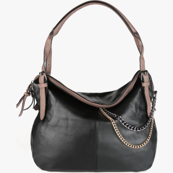 borse a spalla Solada grigio tinta unita