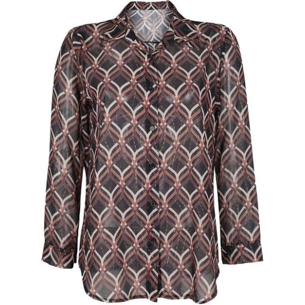 camicie Daystar marrone con stampe