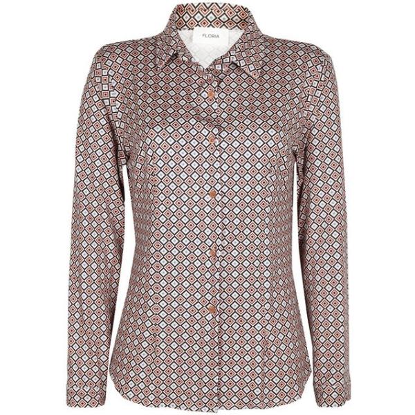 camicie Daystar marrone con stampe
