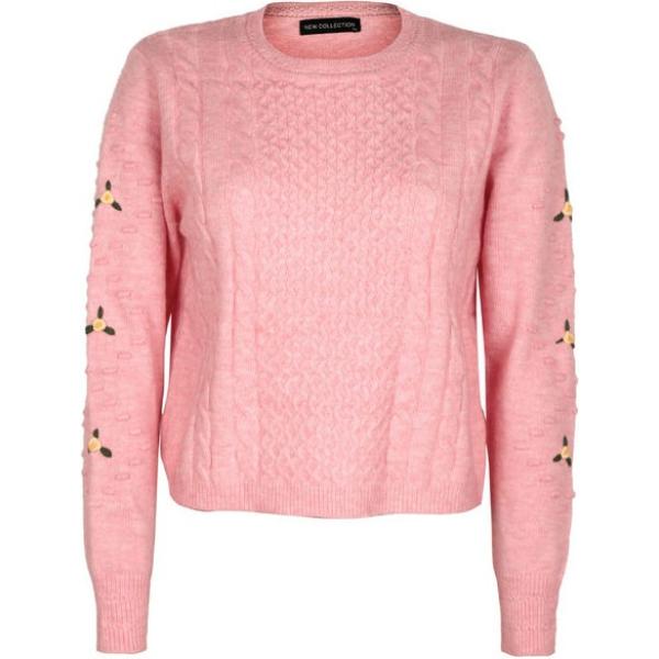 maglieria New Collection rosa a fiori