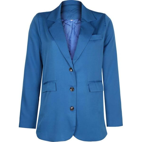 blazer Solada blu tinta unita