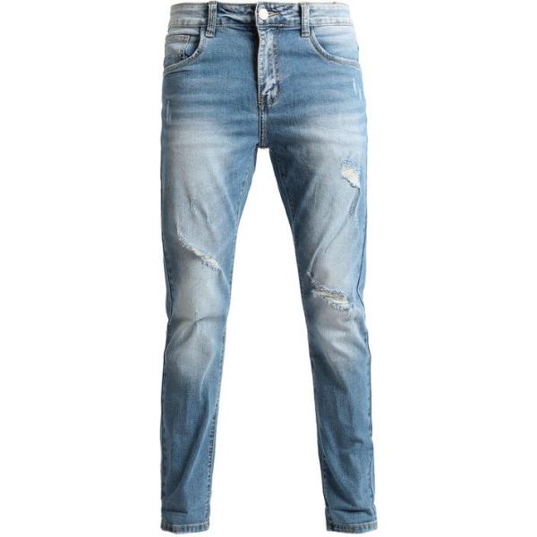 jeans strappati Max Tre blu tinta unita