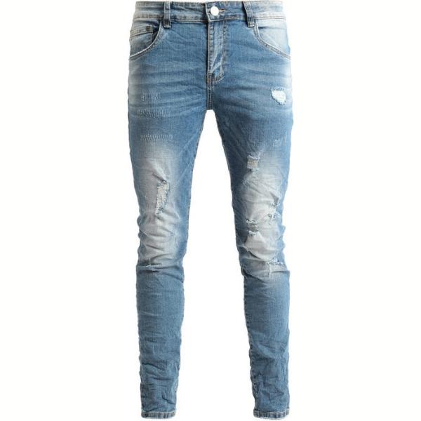 jeans strappati Max Tre blu tinta unita