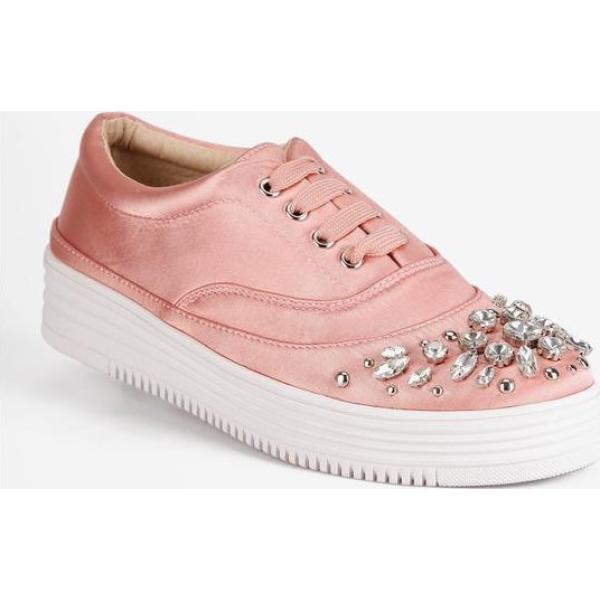 sneakers alte Sweet Shoes grigio tinta unita