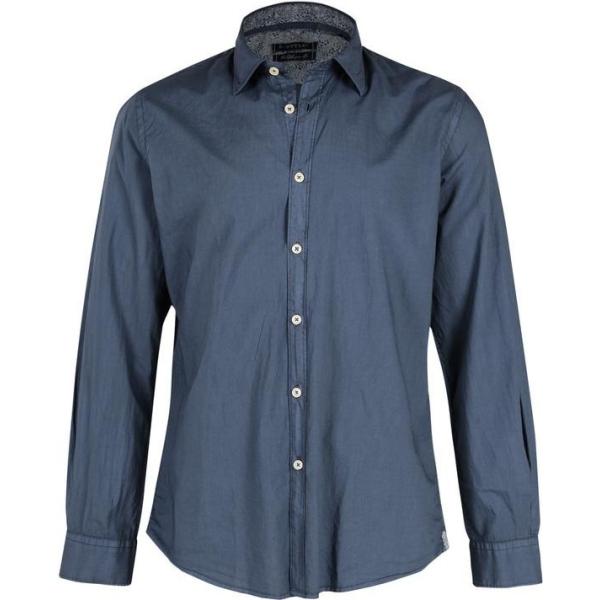 camicie B-style blu tinta unita