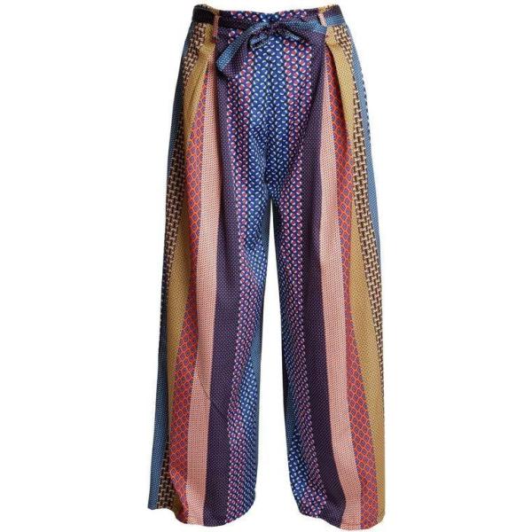pantaloni Solada viola con stampe