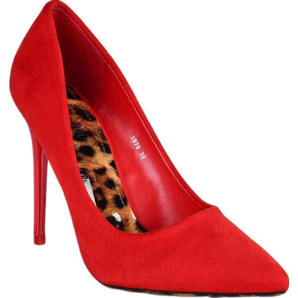 décolleté Diamantique rosso con stampe