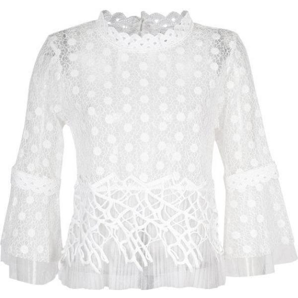 bluse Pretty Wind bianco tinta unita