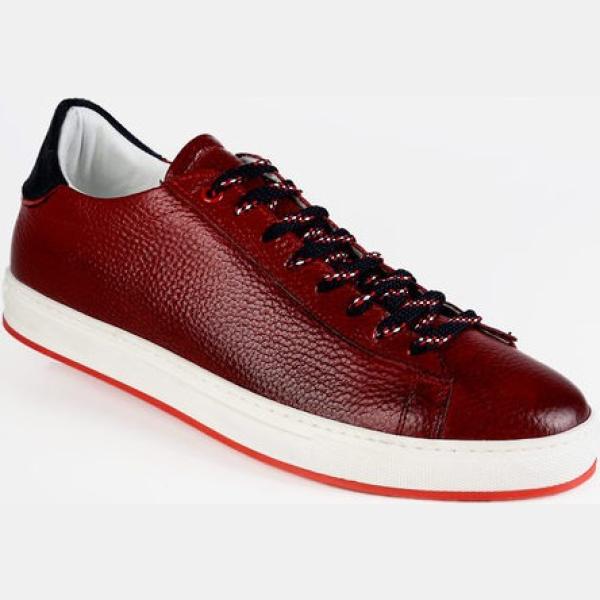 sneakers alte Freetime rosso tinta unita