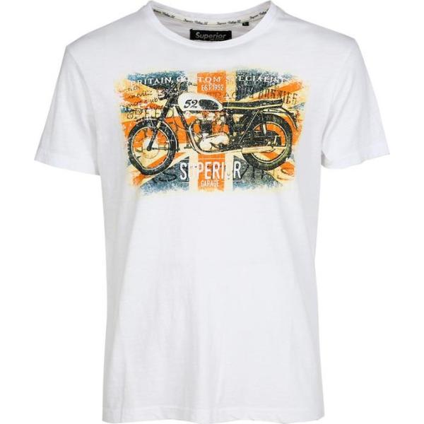 t-shirt Superior Vintage bianco con stampe