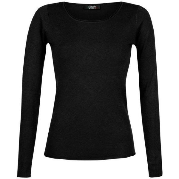 pullovers Solada nero tinta unita