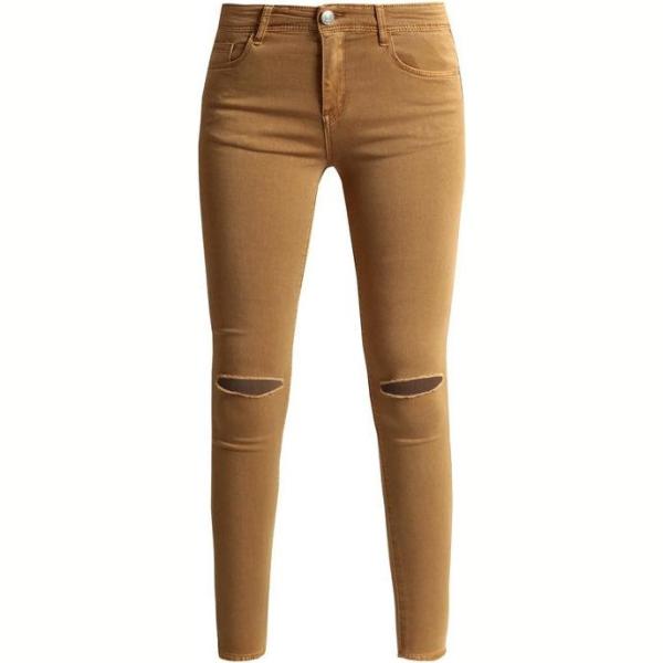 pantaloni skinny Kiss Pink marrone tinta unita