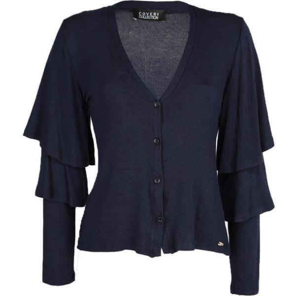 cardigans Coveri Collection blu tinta unita