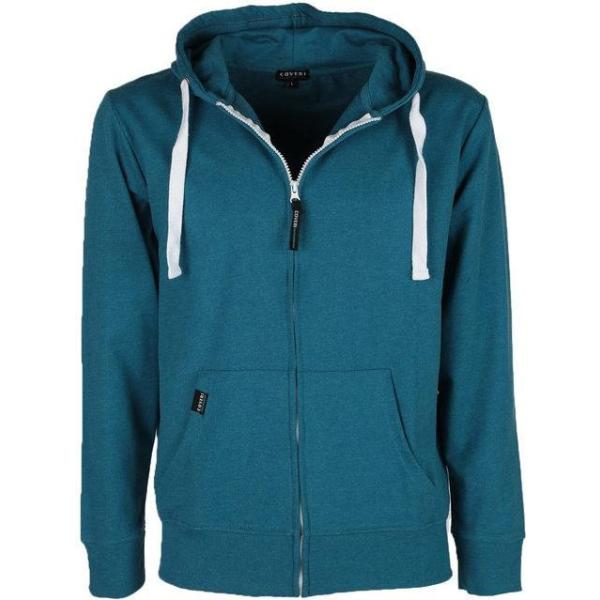 felpe con cappuccio Coveri Contemporary blu tinta unita