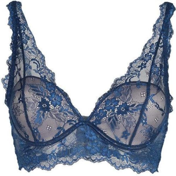bralette Pura blu tinta unita