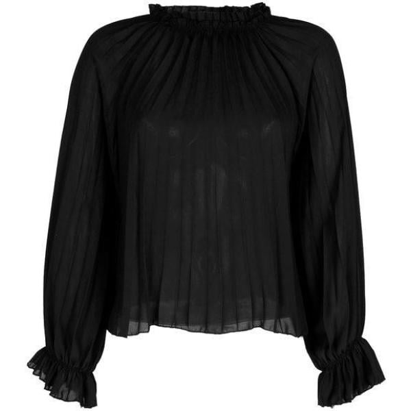 bluse Solada nero tinta unita