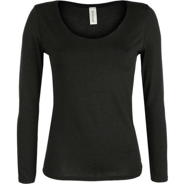 t-shirt Serenax nero tinta unita