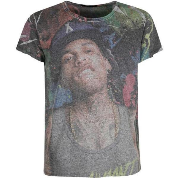 t-shirt Wilfed grigio con stampe