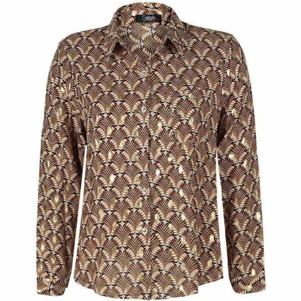 camicie Solada marrone con stampe