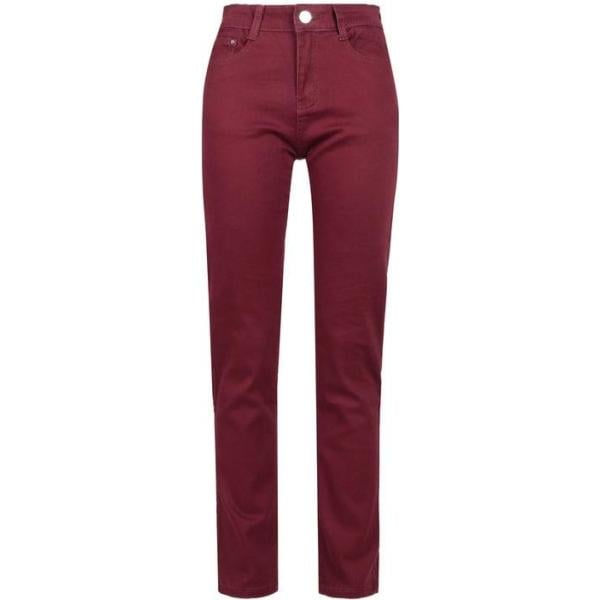 pantaloni Max & Liu rosso tinta unita