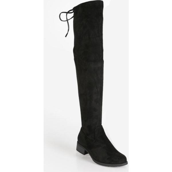 stivali sopra il ginocchio Diamantique nero tinta unita