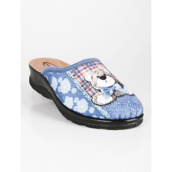 pantofole Confort grigio con stampe