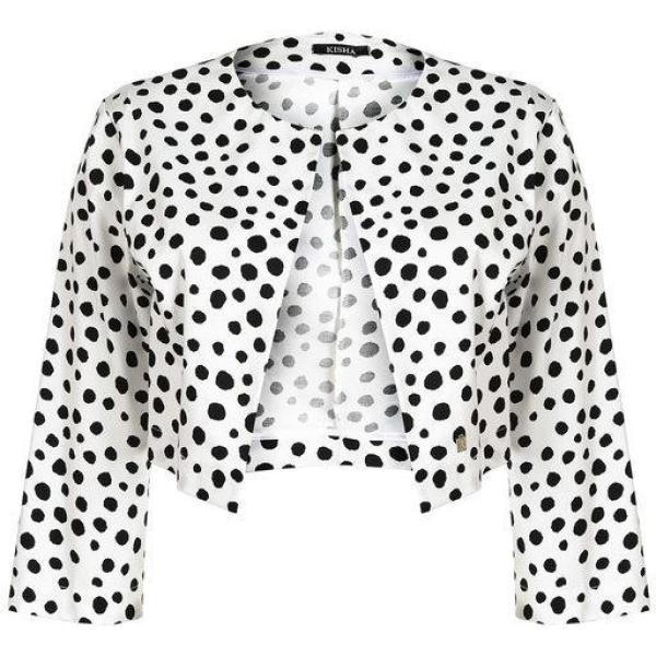 blazer Kisha bianco a pois