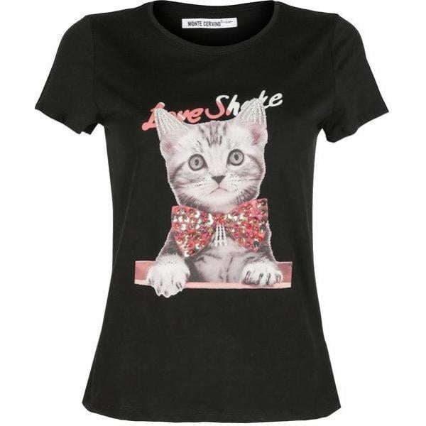 t-shirt Monte Cervino nero con stampe