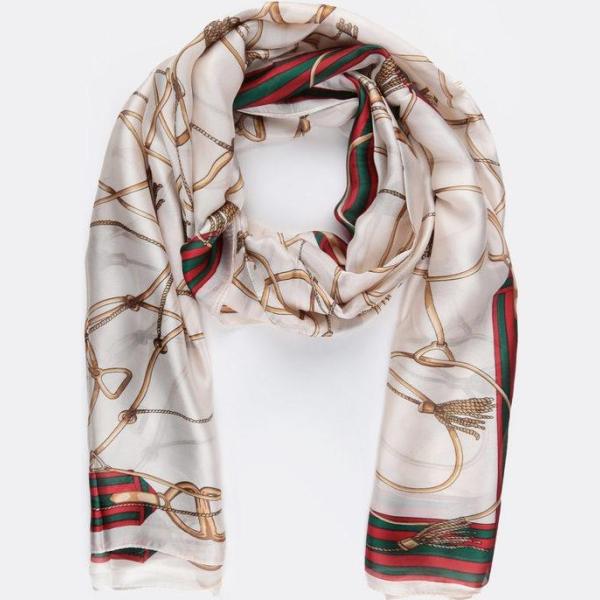 foulard Solada grigio con stampe