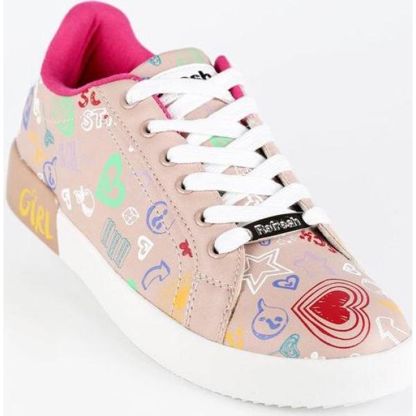 sneakers Refresh viola con stampe