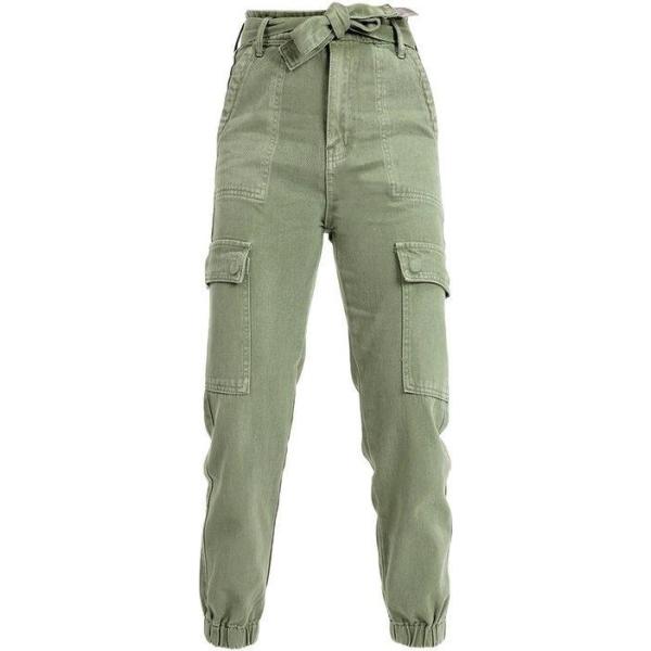 pantaloni Trendy Too verde tinta unita