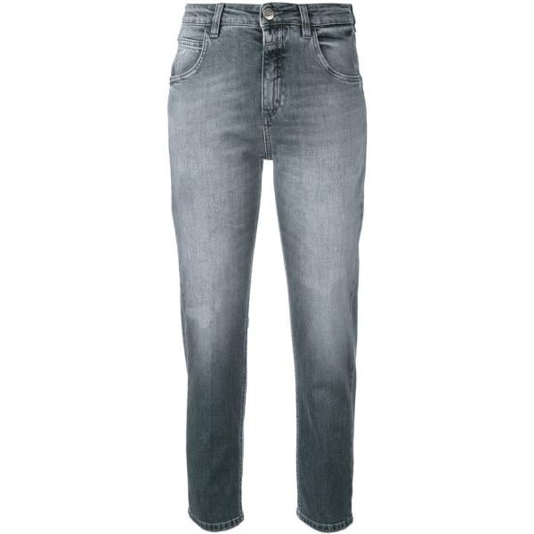 Jeans taglio dritto cropped in denim grigio Closed grigio