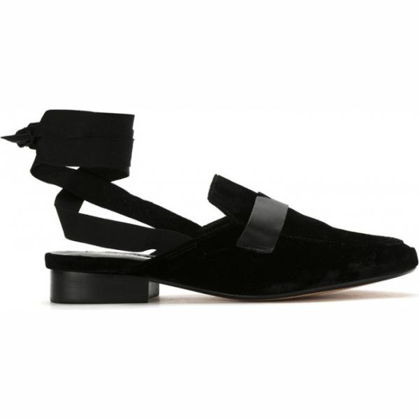 Sabot con pizzo in velluto nero Sarah Chofakian nero