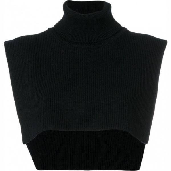 Blusa a coste collo a dolcevita crop nero Federica Tosi nero