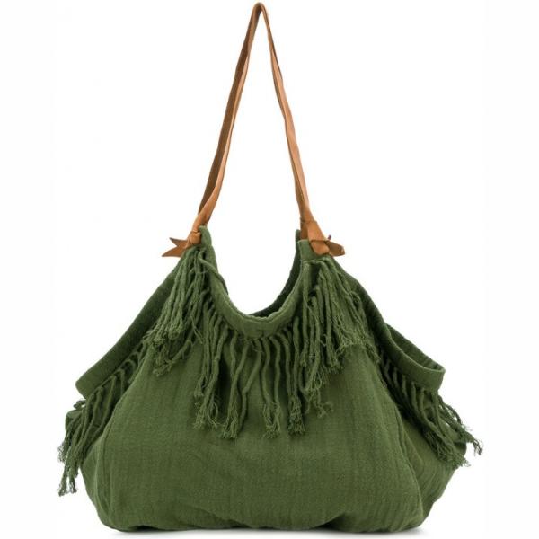 Borsa a tracolla taglia unica verde Caravana verde