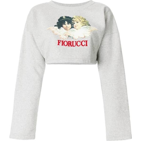 Felpa con logo grigio Fiorucci grigio