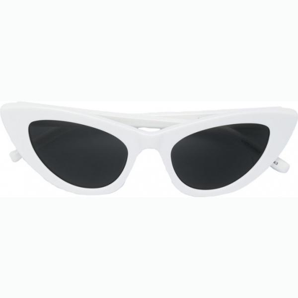 Occhiali da sole effetto acetato bianco Saint Laurent Eyewear bianco