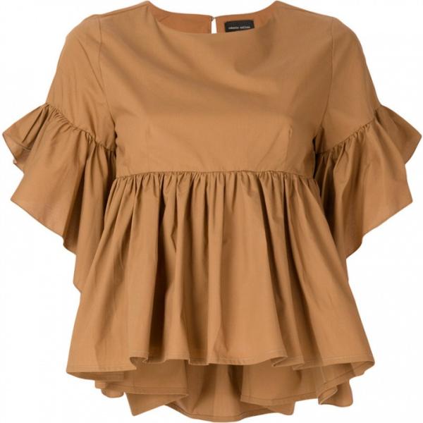 Blusa marrone Roberto Collina marrone