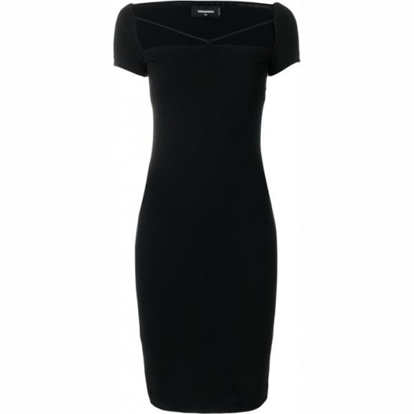 Vestito con fasce nero Dsquared2 nero