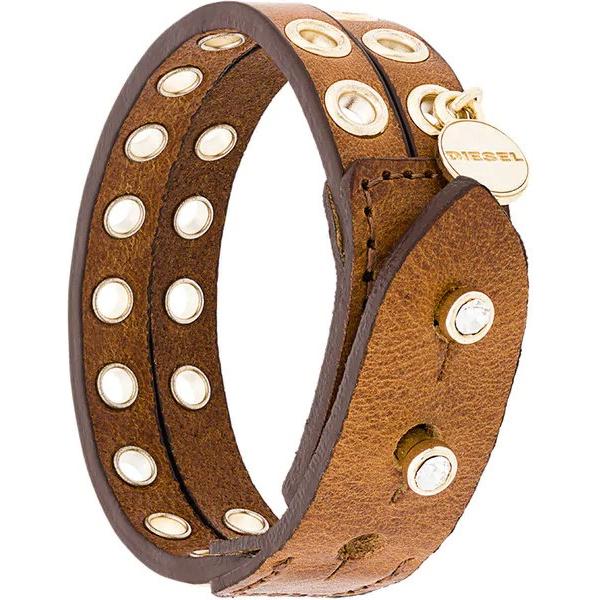 Bracciale in pelle taglia unica marrone Diesel marrone