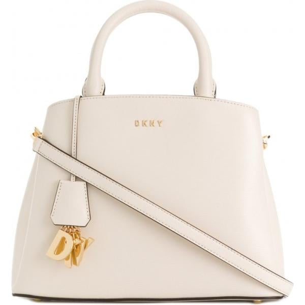 Borsa a mano tote in pelle bianco Dkny bianco